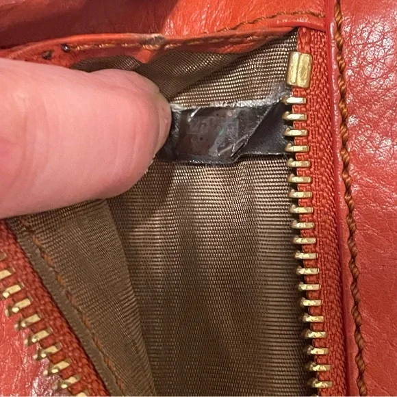 Authentic Chloe Leather Bow Wallet Persimmon (Orange-Red) - Picture 9 of 13